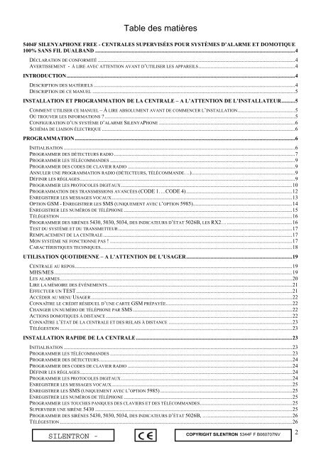 POUR LA PROGRAMMATION RAPIDE ALLER DIRECTEMENT PAGE 23