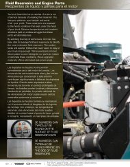 Fluid Reservoirs and Engine Parts Recipientes de líquido y partes para el motor