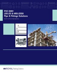 PVC DWV LRS-25 & HRS-2550 Pipe & Fittings Solutions