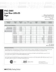 PVC DWV Low Rise LRS-25 Pipe