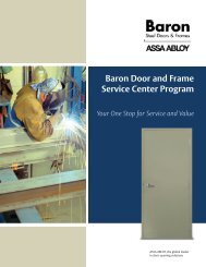 Baron Door and Frame Service Center Program