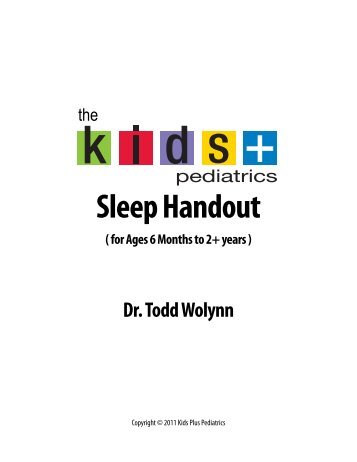 Sleep Handout - Kids Plus Pediatrics