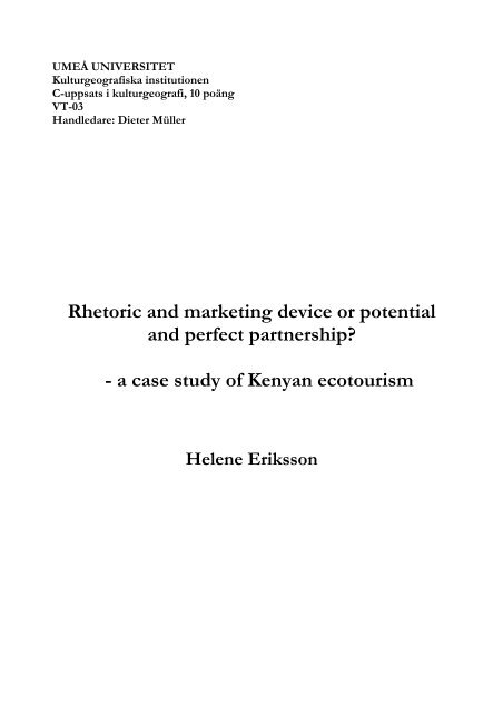Rhetoric And Marketing Device Or Potential And Perfect Partnership