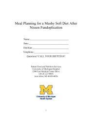 Meal Planning for a Mushy Soft Diet After Nissen Fundoplication