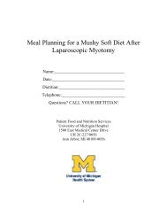 Meal Planning for a Mushy Soft Diet After Laparoscopic Myotomy