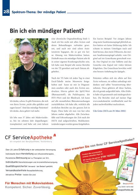 Der mündige Patient (PDF) - Mukoviszidose e.V.