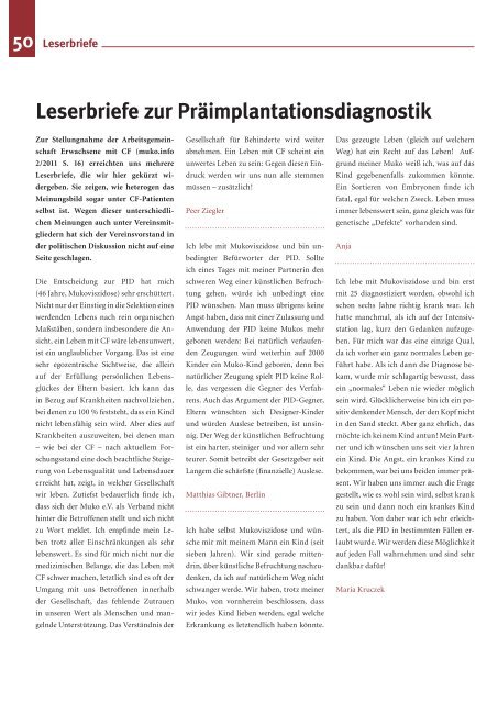 Der mündige Patient (PDF) - Mukoviszidose e.V.