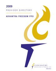 advantra freedom ppo â provider directory - Coventry Medicare