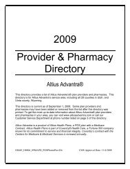 2009 Provider & Pharmacy Directory