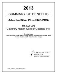 Advantra Silver Plus (HMO-POS) - Coventry Medicare