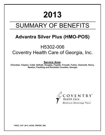 Advantra Silver Plus (HMO-POS) - Coventry Medicare