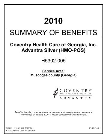 Advantra Silver (HMO-POS) - Coventry Medicare - Coventry Health ...