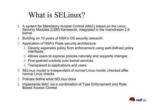 Introduction to SELinux