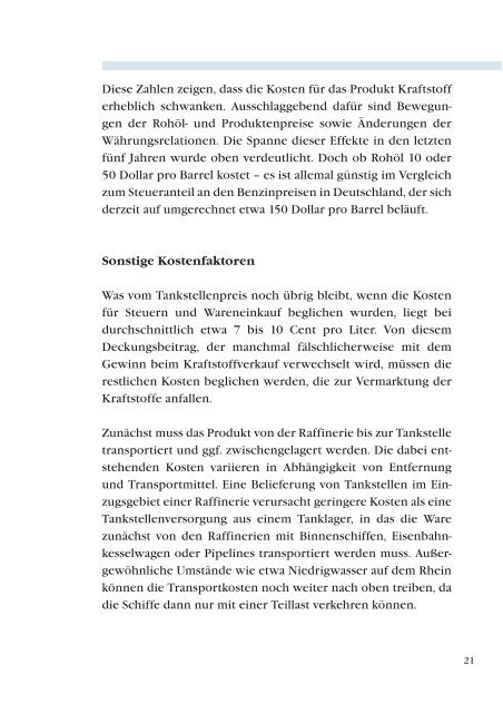 Preisbildung an Tankstellen - MWV