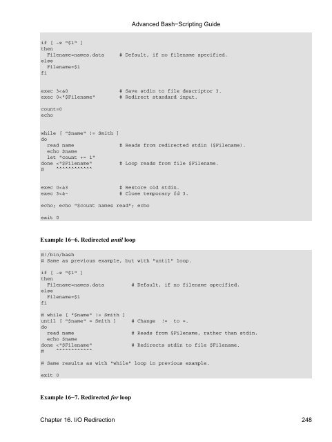 Advanced Bash−Scripting Guide