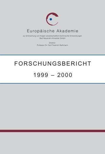 III. Perspektiven - Europäische Akademie Bad Neuenahr-Ahrweiler