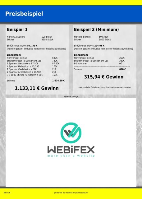 WEBiFEX Stickeralbum Demo