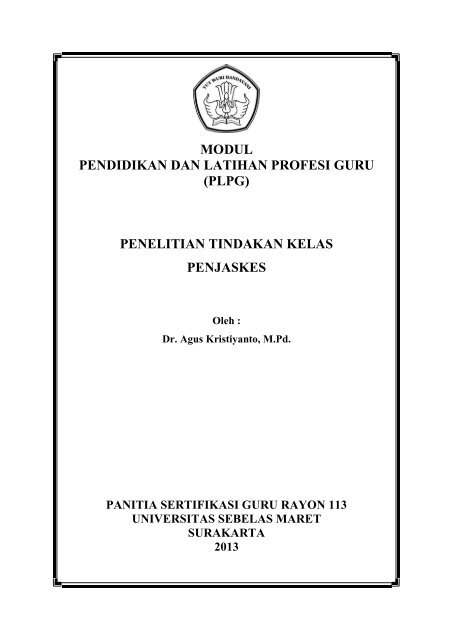 Penjaskes_PTK - Agus Kristiyanto.pdf - Sertifikasi FKIP UNS