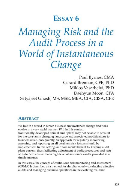 AUDIT ANALYTICS AUDIT