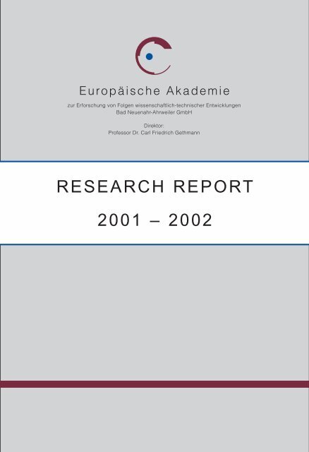 II. Results of Research - Europäische Akademie Bad Neuenahr ...