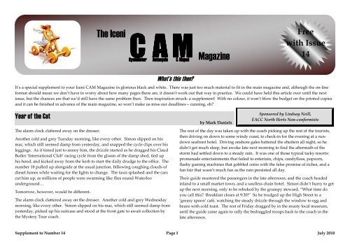 Free with Issue 14 - Iceni CAM Magazine