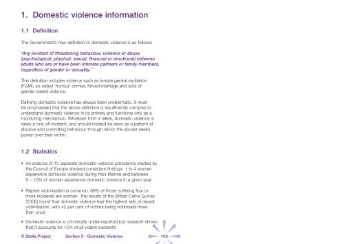 1 Domestic violence information