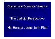 The Judicial Perspective His Honour Judge John Platt