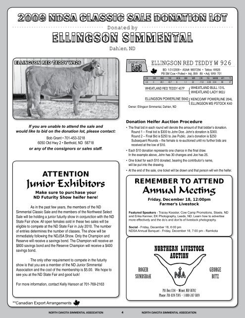 december 2009 - North Dakota Simmental Association