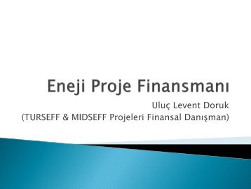 Uluç Levent Doruk (TURSEFF & MIDSEFF Projeleri Finansal Danışman)