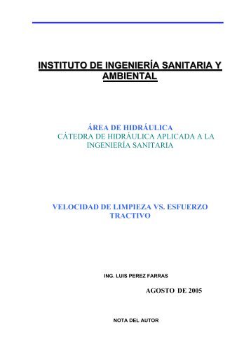 INGENIERÍA SANITARIA Y AMBIENTAL