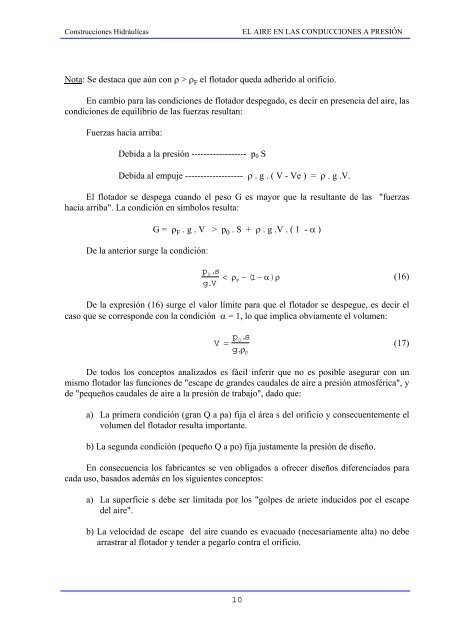 EL AIRE EN LAS CONDUCCIONES A PRESIÓN