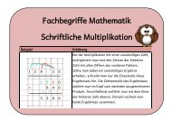 Fachbegriffe Mathematik Schriftliche Multiplikation