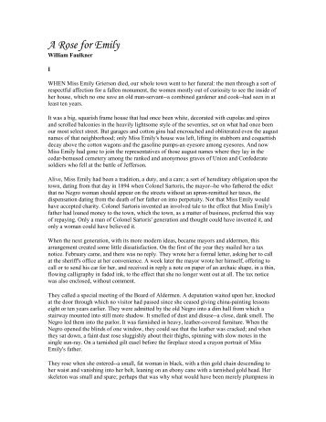 critical essay rose emily critical essay rose emily