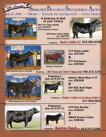 Simmental Breeders Sweepstakes Auction