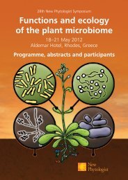 28th NPS Abstract Book cover - New Phytologist Trust