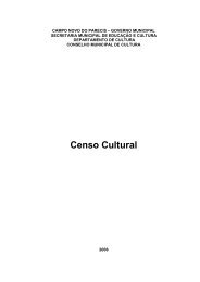 Censo Cultural - Prefeitura de Campo Novo do Parecis