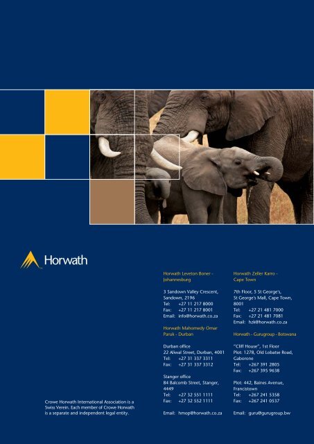2592 Horwath Brochures - Crowe Horwath International