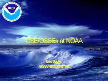 OSE/OSSEs at NOAA