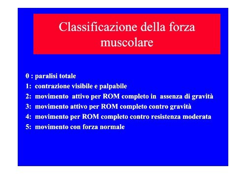 CLASSIFICAZIONE NEUROLOGICA STANDARD NEI TRAUMI MIDOLLARI