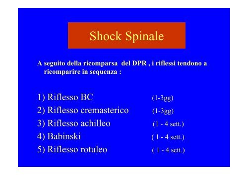 CLASSIFICAZIONE NEUROLOGICA STANDARD NEI TRAUMI MIDOLLARI