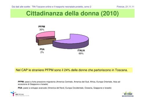 TIN - Toscane online e il trasporto neonatale protetto anno 2