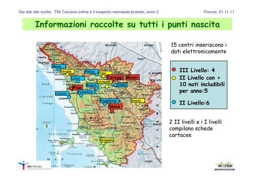 TIN - Toscane online e il trasporto neonatale protetto anno 2