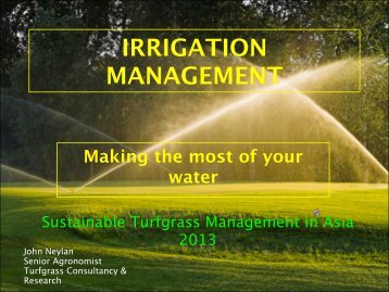 IRRIGATION MANAGEMENT