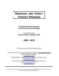 MARRIAGE FAMILY THERAPY PROGRAM