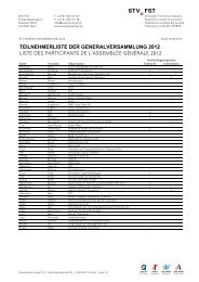 teilnehmerliste der generalversammlung 2012 - Schweizer ...