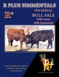 R PLUS SIMMENTALS - Cattle Management by Optimal Bovines Inc.