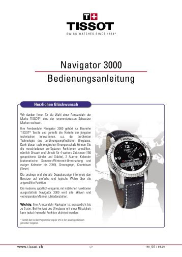 Navigator 3000 Bedienungsanleitung
