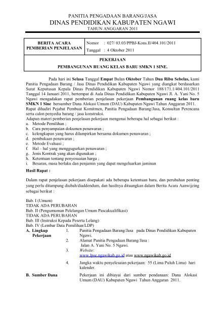 Dinas Pendidikan Kabupaten Ngawi