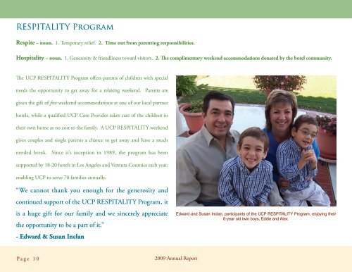 2009 ANNUAL REPORT - United Cerebral Palsy of Los Angeles...