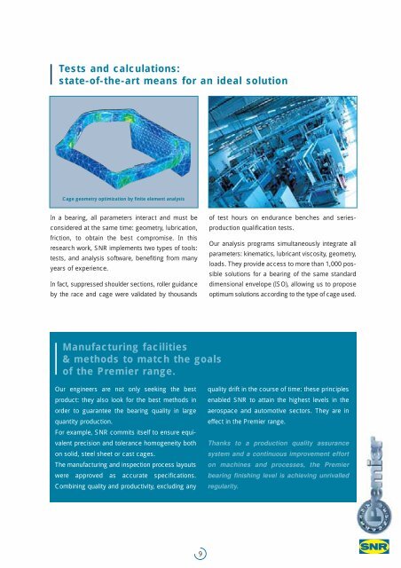 Premier spherical roller bearings our vast experience